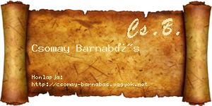 Csomay Barnabás névjegykártya